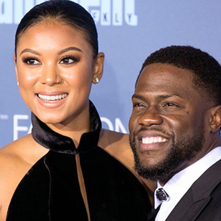Kevin hart with his spouse Eniko Parrish